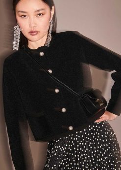 TARA JARMON Gilet En Tricot Noir Invite Clearance