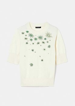 TARA JARMON Pull Pablito En Coton Et Laine Ecru Hot