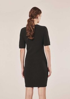 TARA JARMON Robe Rayonnante En Coton Irise Noir Best