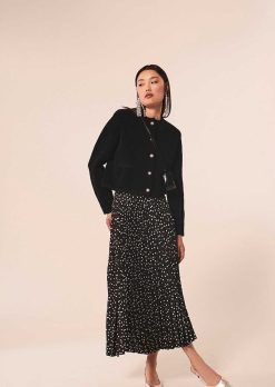 TARA JARMON Gilet En Tricot Noir Invite Clearance