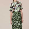 TARA JARMON Jupe Jola Bleu Nuit Avec Motif Graphique Vert Online