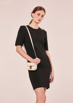 TARA JARMON Robe Rayonnante En Coton Irise Noir Best