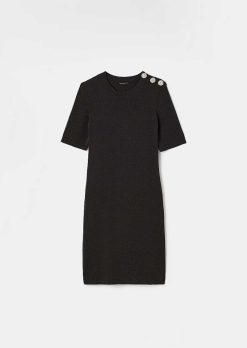 TARA JARMON Robe Rayonnante En Coton Irise Noir Best