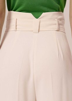 TARA JARMON Pantalon Pyla En Crepe Ecru Best