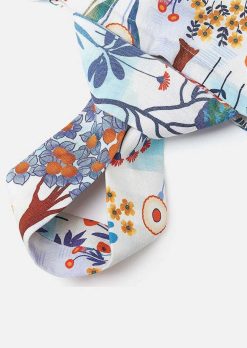 TARA JARMON Sac Souple Imprime Fleur Bleue Soledad New