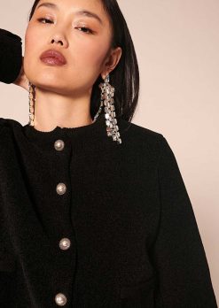 TARA JARMON Gilet En Tricot Noir Invite Clearance