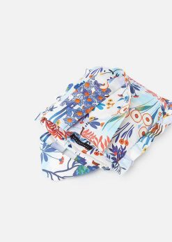 TARA JARMON Sac Souple Imprime Fleur Bleue Soledad New
