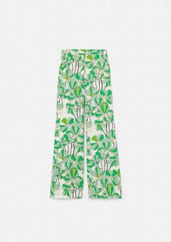 TARA JARMON Pantalon Imprime Floral Vert Primavera Clearance